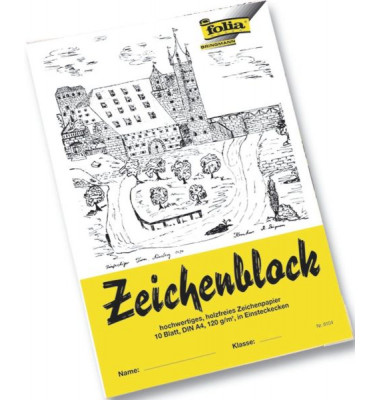 Zeichenblock A3 wei&szlig; blanko