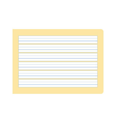Schreiblernheft 06053081, liniert / Lineatur S3, A5 quer, 80g, gelb, 20 Blatt / 40 Seiten