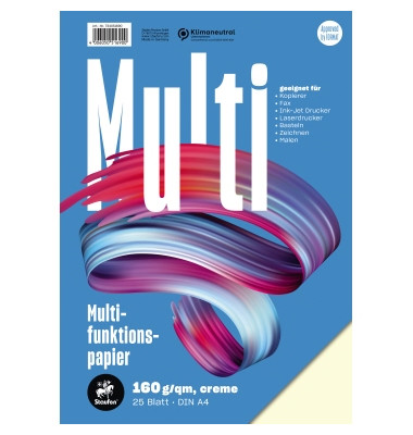 Kopierpapier Multi 734051690 creme A4 160g 