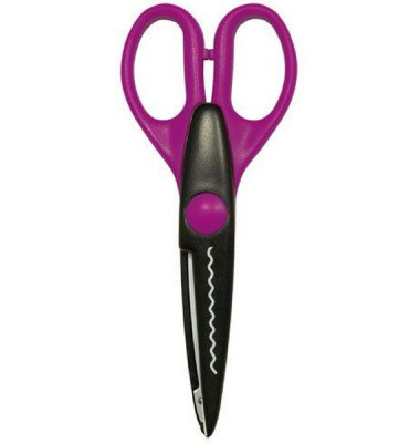 Konturenschere Kreativschnittschere Ziegel, Metall, 16cm, magenta
