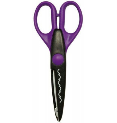 Konturenschere Krativschnittschere Barock, Metall, 16cm, violett