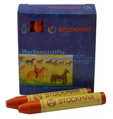 Wachsmalstifte, 330-03, orange, rund, 1,2x8,3cm (&Oslash;xL)