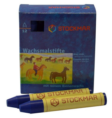 Wachsmalstifte Bienenwachs, 330-10, ultramin, rund, 1,2x8,3cm (&Oslash;xL)
