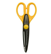 Konturenschere Kreativschnittschere Zacken, Metall, 16cm, gelb
