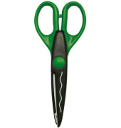 Konturenschere Kreativschnittschere Wellen, Metall, 16cm, gr&uuml;n