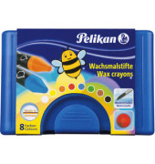 Wachsmalstifte 666/8, 722 959, farbig sortiert, rund, 1,2x7,9cm (&Oslash;xL)