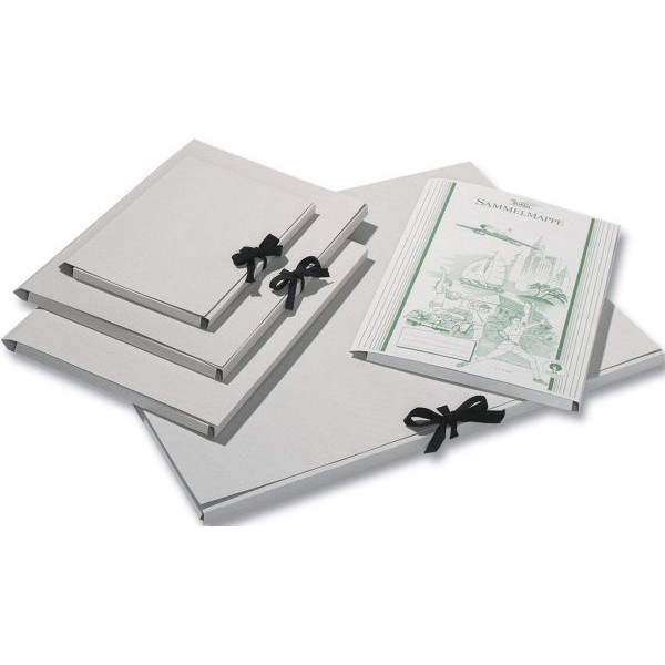 4001868069051 - Zeichenmappe 6905 A3 grau Karton 500g 3 Einschlagklappen Bandverschluss 4001868069051 Folia