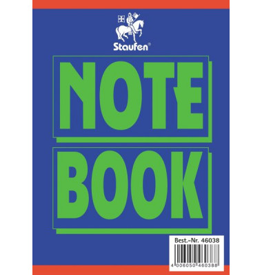 Collegeblock 734046038 ORIGINAL, Muster, Lineatur 22 / liniert mit Rand innen, A6, 70g, blau, 160 Blatt