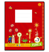 Wörterheft 061551057, liniert / Lineatur W7, Quart 19,5x24cm, 80g, rot, 40 Blatt / 80 Seiten