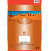 Schulblock 734044229 Premium Academy, Lineatur 29 / rautiert mit Rand innen/außen, A4, 90g, 50 Blatt