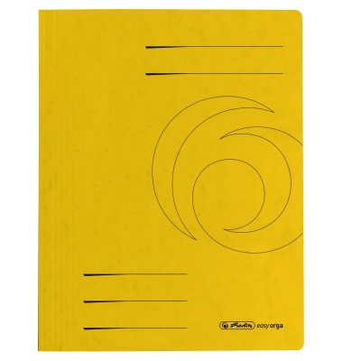 Schnellhefter 1090 A4 intensiv gelb 355g Karton kaufmännische Heftung / Amtsheftung bis 250 Blatt