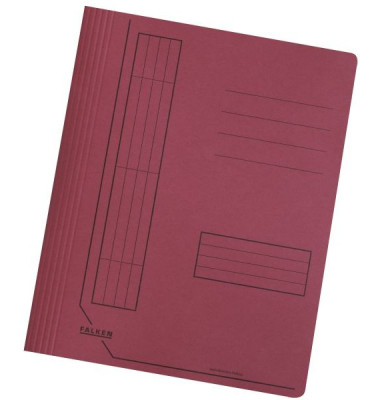 Schnellhefter Schnellhefter 11287539, A4, intensiv bordeaux, Karton, 240g, Vorderdeckel opak