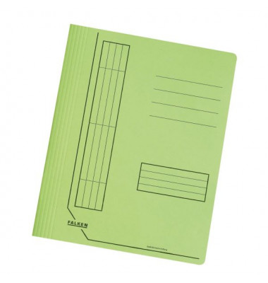 Schnellhefter Schnellhefter 11287570, A4, intensiv hellgrün, Karton, 240g, Vorderdeckel opak