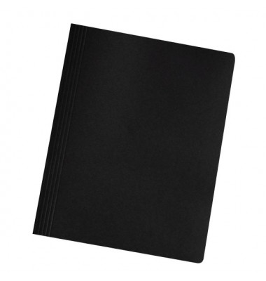 Schnellhefter Schnellhefter 11287729, A4, intensiv schwarz, Karton, 240g, Vorderdeckel opak