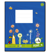 Geschichtenheft 060541044, Lineatur C4 / Lineatur C4, Quart, 100g, blau, 20 Blatt / 40 Seiten