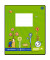 Rechenheft 060561067, kariert / Lineatur R7, Quart 19,5x24cm, 80g, grün, 20 Blatt / 40 Seiten