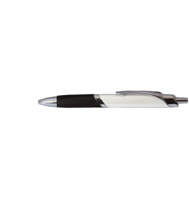 Burgos weiß/schwarz Kugelschreiber M 0,4mm