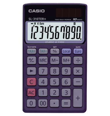 Taschenrechner SL-310TER+ Solar-/Batterie LCD-Display schwarz 1-zeilig 10-stellig Taschenrechner SL-310TER+ Solar-/Batterie LCD-Display schwarz 1-zeilig 10-stellig