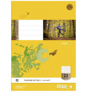 Schulheft 040432022 Style, Lineatur 22 / kariert / keine, A4, 80g, gelb, 32 Blatt / 64 Seiten