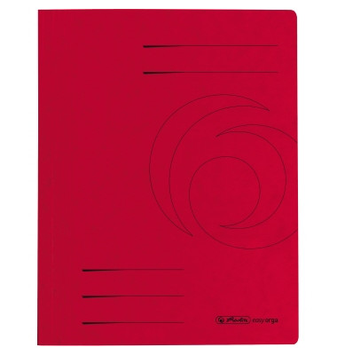 Schnellhefter 10902898, A4, intensiv rot, Karton, 355g, Vorderdeckel opak