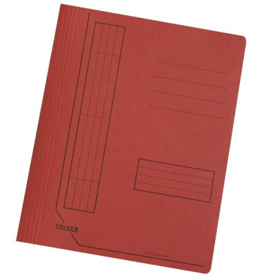 Schnellhefter Schnellhefter 11287521, A4, intensiv rot, Karton, 240g, Vorderdeckel opak