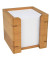 Zettelbox 61 707, Bambus, 10,3x10,3x10,5cm, holz, Holz, inkl.: 900 Notizzettel