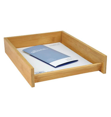 Briefablage Bambus 61807 A4 / C4 braun Holz stapelbar Briefablage Bambus 61807 A4 / C4 braun Holz stapelbar