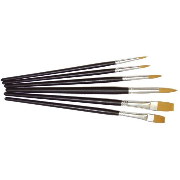 Maier Pinselset Synthetik, 3102423, Größen sortiert, 2x flache & 4x runde Spitze 4011569023283 Maier