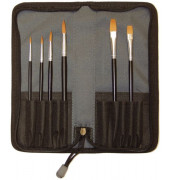 Pinselset, 3110290, Gr&ouml;&szlig;en sortiert, 2x flache & 4x runde Spitze
