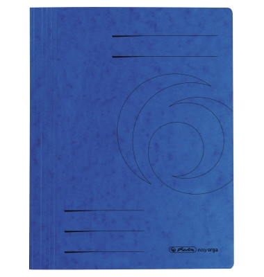 Schnellhefter 10902880, A4, intensiv blau, Karton, 355g, Vorderdeckel opak