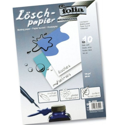L&ouml;schpapier 8599, - / blanko, A4, 120g, grau/blau, 10 Blatt / 20 Seiten