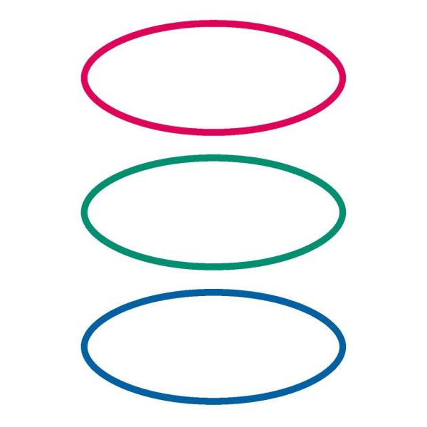 4008705057820 - 10 x HERMA Buchetiketten oval rot grün blau VE=6 Blatt