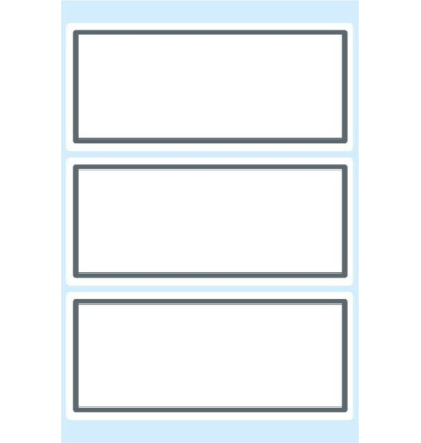 Schuletiketten neutral grauer Rand 82x36