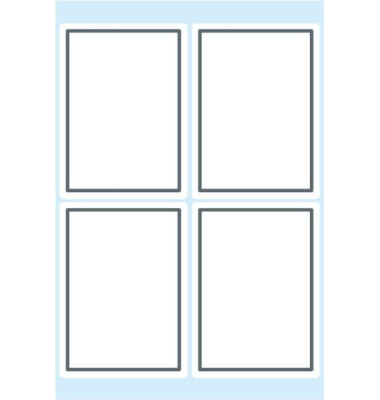 Schuletiketten neutral grauer Rand 40x55