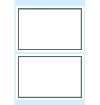 Schuletiketten neutral grauer Rand 82x55