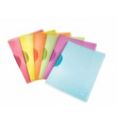 Klemmhefter ColorClip Rainbow 41760099, A4 farbig sortiert, für ca. 30 Blatt, Polypropylen (PP)