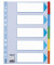 Kartonregister 100191, 5-teilig blanko, A4, 160 g/m², farbige Taben, 5-teilig