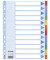 Kartonregister 100194, 12-teilig blanko, A4, 160 g/m², farbige Taben, 12-teilig