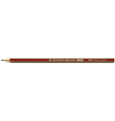 Bleistift DESSIN, 112300, Härte HB, rot/gold
