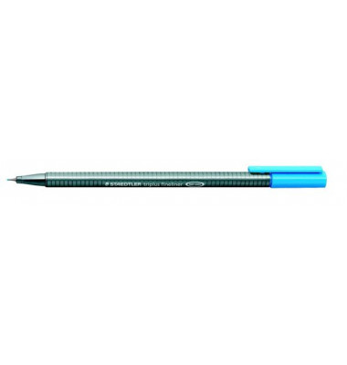 Fineliner triplus 334, 334-30, silber (Schreibfarbe: hellblau), 0,3mm