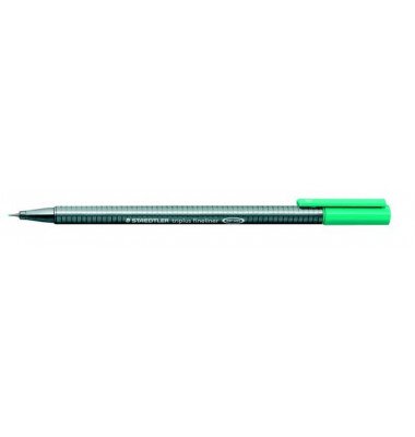 Fineliner triplus 334, 334-54, silber (Schreibfarbe: franz&ouml;sisch-gr&uuml;n), 0,3mm