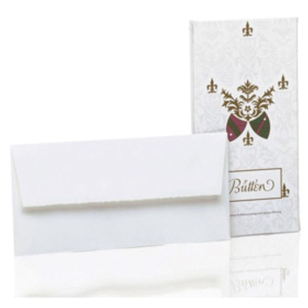 4014969007501 - Designbriefumschlag Zerkallbütten 20323801 Din Lang nassklebend 100g weiß 4014969007501 20 Stück
