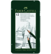 Bleistift-Set Castell 9000 Design, 119064, Härte 5B,4B,3B,2B,B,HB,F,H,2H,3H,4H,5H, dunkelgrün