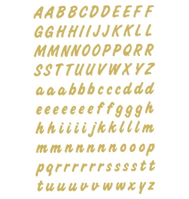 Buchstaben A-Z wetterfest gold Buchstaben A-Z wetterfest gold