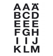 Buchstabenetikett schwarz