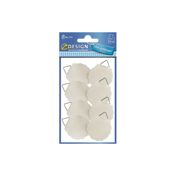 AVERY Zweckform Bildaufhänger selbstklebend für max. 0,8 kg, 30,0 x 30,0 mm, 8 St.