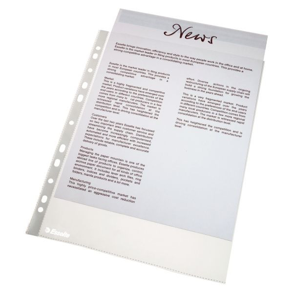 5701216561334 - Prospekthüllen Economy 56133 Standard A4 transluzent genarbt oben offen 005mm 5701216561334 100 Stück