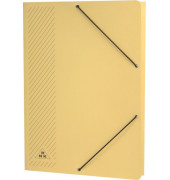 Eckspannmappe 4604-1, A4 gelb Karton 380g, mit 3 Einschlagklappen