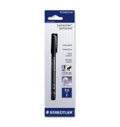 Folienstift Lumocolor, 318-9 BKDA, schwarz, 0,6mm, Rundspitze, nachf&uuml;llbar