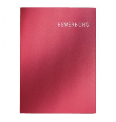 Bewerbungsmappe 3974 Exklusiv 3-teilig A4 bis 2x 20 Blatt bordeaux